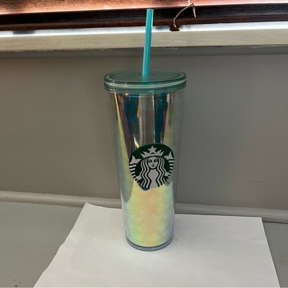 2020 Rare Starbucks Iridescent Mermaid Scales Plastic Cold Cup - 24oz